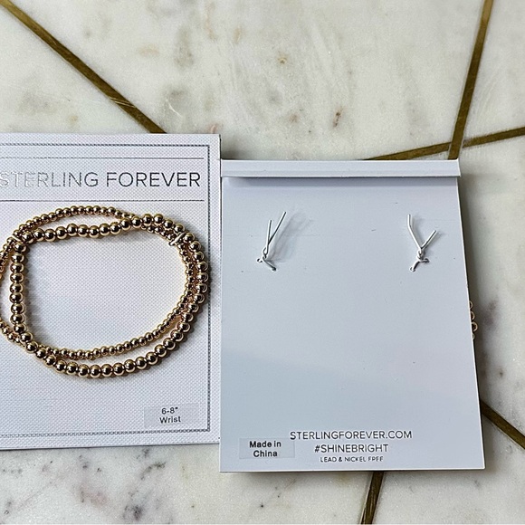 Sterling gold plated beaded bracelets - Picture 3 of 3